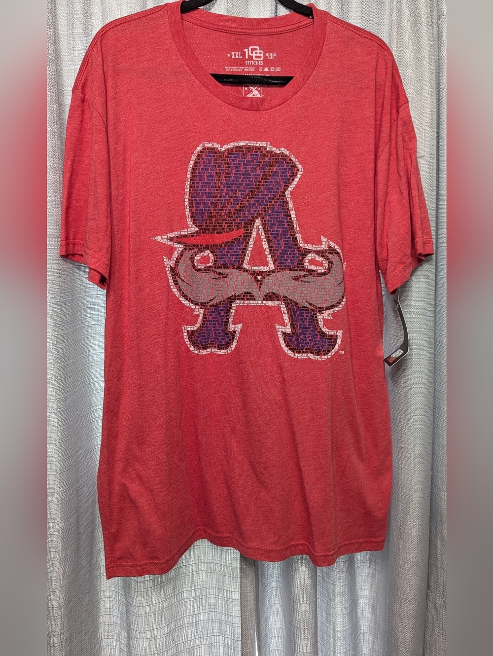 New Auburn Doubledays Minor League Baseball Team T-shirt Red Size 2xl